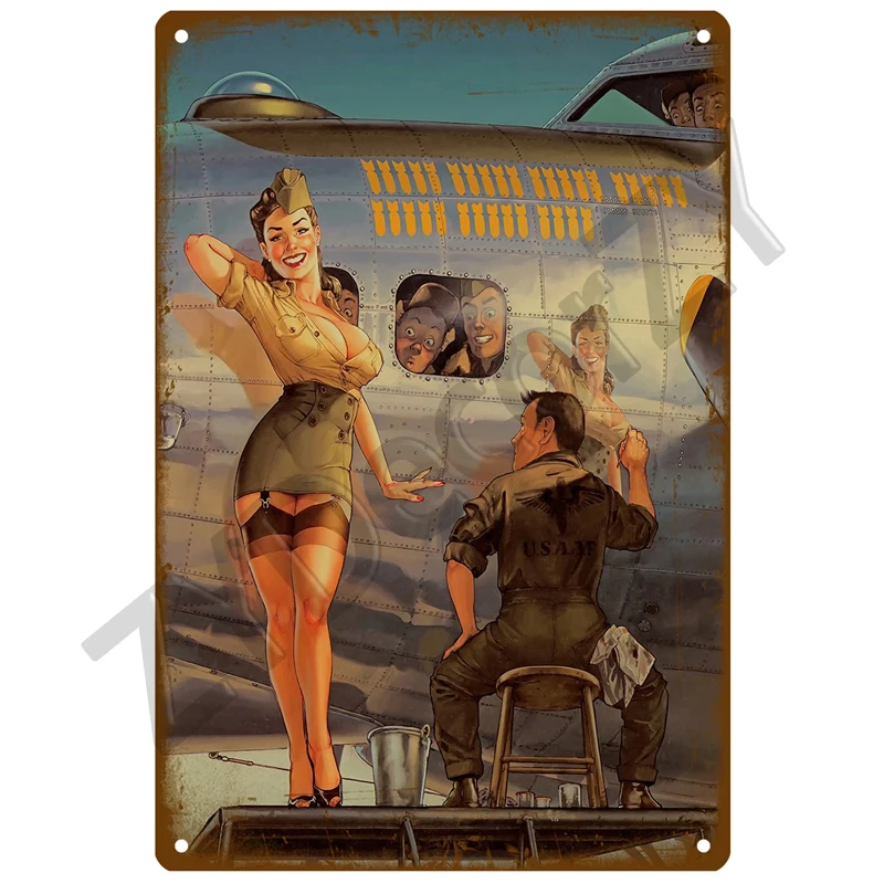 Flugzeug Metall Zeichen Haus Plaque Metall Poster Zinn Zeichen Platte Wand Poster Vintage Retro Ästhetische Zimmer Dekor Wand Kunst Dekoration – Detail 7