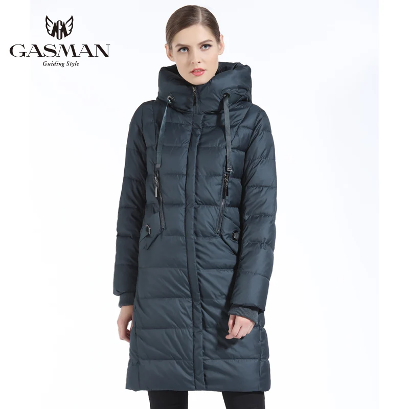 Kopen Gasman 2019 Winter Vrouwen Bio Donsjack Merk Lange Winter Jas Vrouwen Hooded Down Parka Mode Jas Nieuwe Winter Collectie