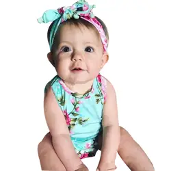 Горячая Распродажа 2019 модная одежда для новорожденных; для маленьких девочек с цветочным принтом, спортивный костюм, пляжный костюм