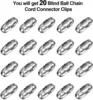 20 Pieces Replacement Vertical Roman Roller Blind Ball Chain Cord Connector Clips(Stainless Steel) 6