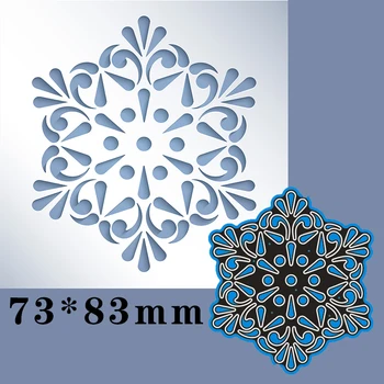 

73*83mm snowflake pattern new Metal Cutting Dies for card DIY Scrapbooking stencil Paper Craft Album template Dies