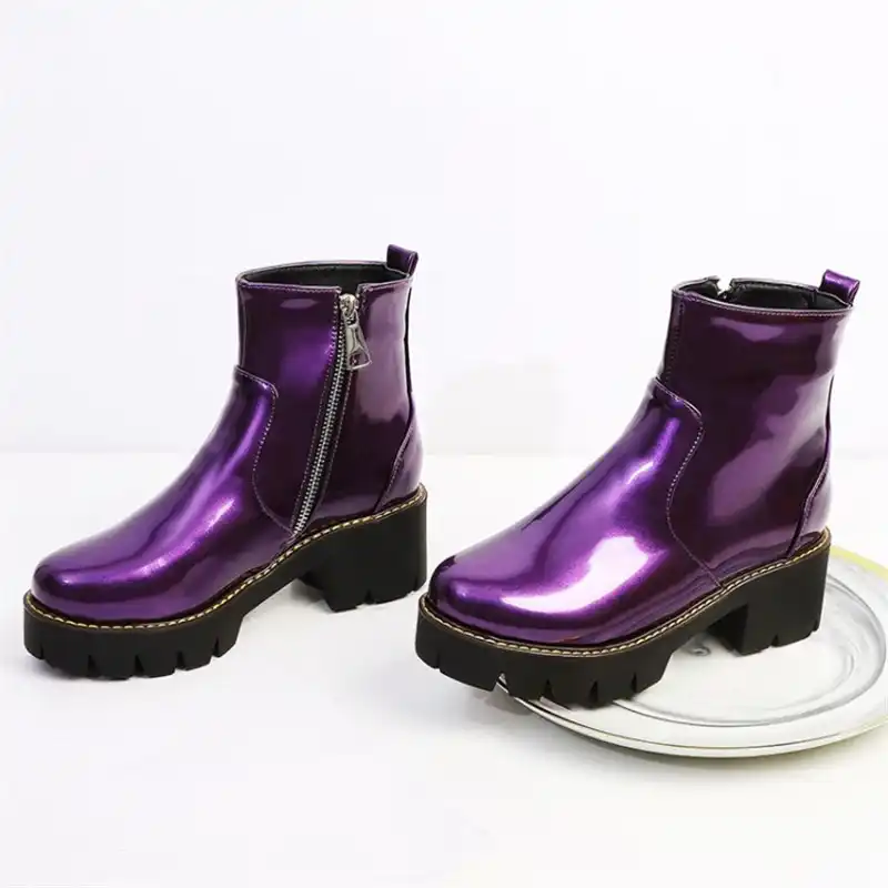 purple combat boots
