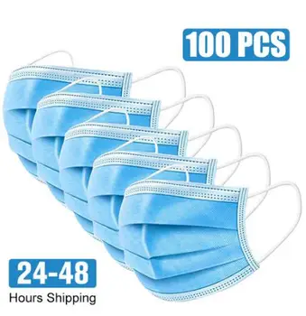 

Disposable Mask Face Mouth Anti Dust Protect 3 Layers Filter Earloop Non Woven Dustproof Mouth Mask 12-24 hours Shipping