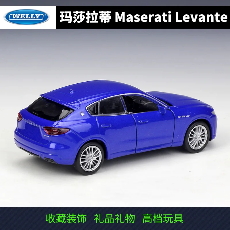 Welly 1:36 Maserati Levante alloy car model pull-back vehicle Collect gifts Non-remote control type transport toy
