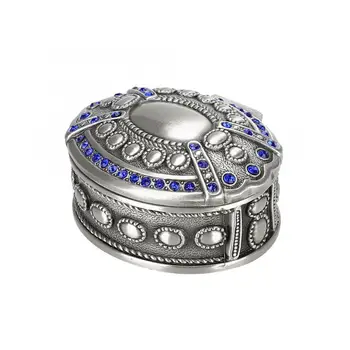 

Scarab Zinc Alloy Carved Ornaments Ring Earrings Organizer Exotic Charm Jewelry Box for Watch Storage Watch Holder Gift Box j