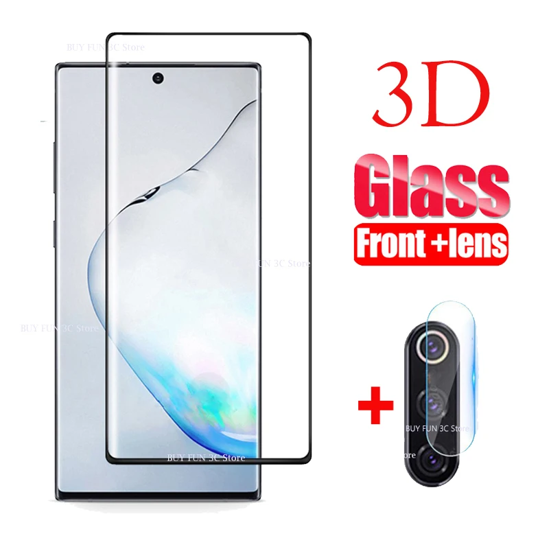 

2-in-1 Camera tempered glass For Samsung Galaxy Note 10 Pro glass screen protector For Samsung Note10 Pro + Note 9 8 safety film