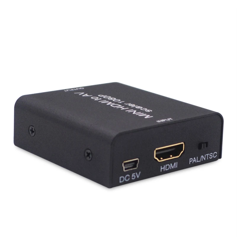  Abhu-Mini Hdmi a Av Hd Audio Video Convertitore Hdmi Al Convertitore Av Audio Sync
