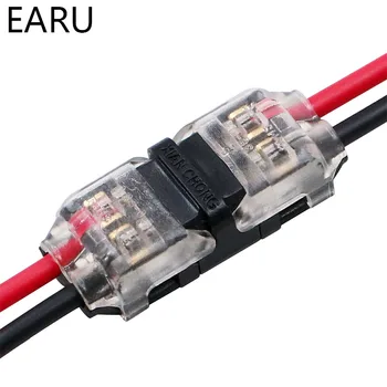 

5 Pcs 2pin Spring Connector Wire With No Welding No Screws Quick Connector Cable Clamp Terminal Block 2 Way Easy For Led Strip