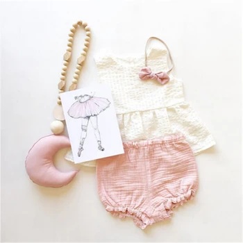 

2019 Summer Sweet Newborn Baby Girl Toddler Ruffle T Shirt Top+ Shorts Outfits Clothes 2PCS Set