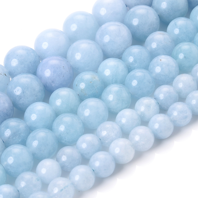 Stone Beads Blue Apatite Beads Round Loose Spacer Bead for Jewelry Making DIY Charm Bracelet Accessroies 6/8/10mm
