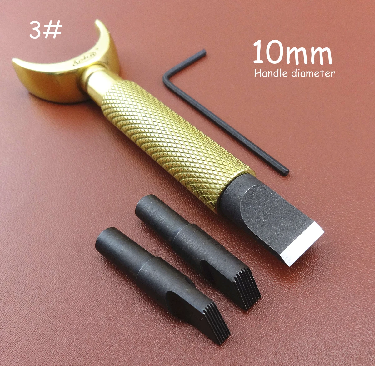 1set Leather Craft Double Bearing Swivel Carving Cutter Knife Tool Flat