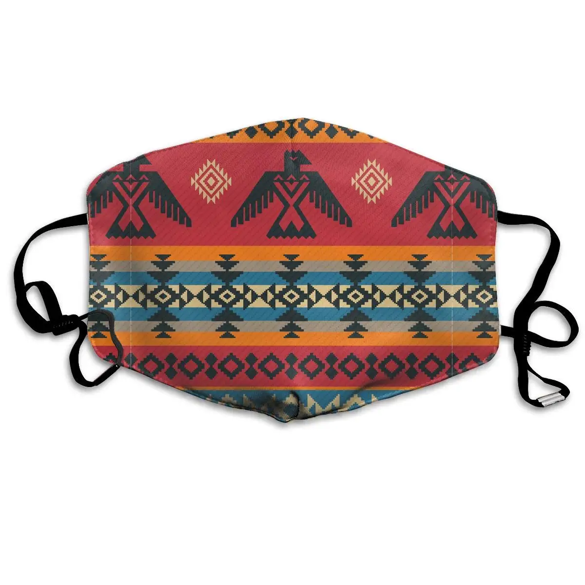 

Eagles Ethnic Geometric Tribal Pattern Washable Reusable Mask, Cotton Anti Dust Half Face Mouth Mask For Kids Teens Men Women