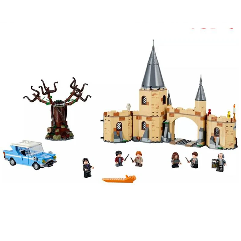 Castle Express Train Building Blocks Castle House Bricks City Creator Compatible Legoinglys  Knight bus 75957 Toys For Children