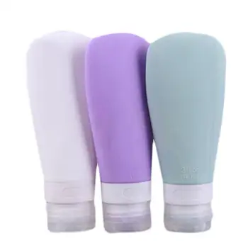 

3Pcs Silicone Toiletries Conditioner Lotion Soap Liquid Holder Travel Bottle Empty Bottle For Shampoo Bath Sample 60ml 90ml