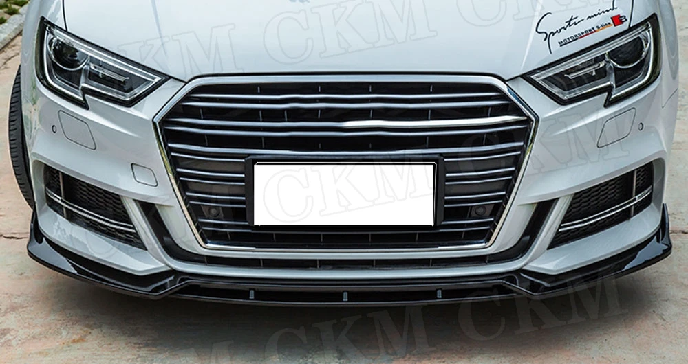 4 шт./компл. ABS передний спойлер для Audi A3 S3 Sline Not A3 Стандартный черный головной бампер подбородок Лопата автомобильный Стайлинг