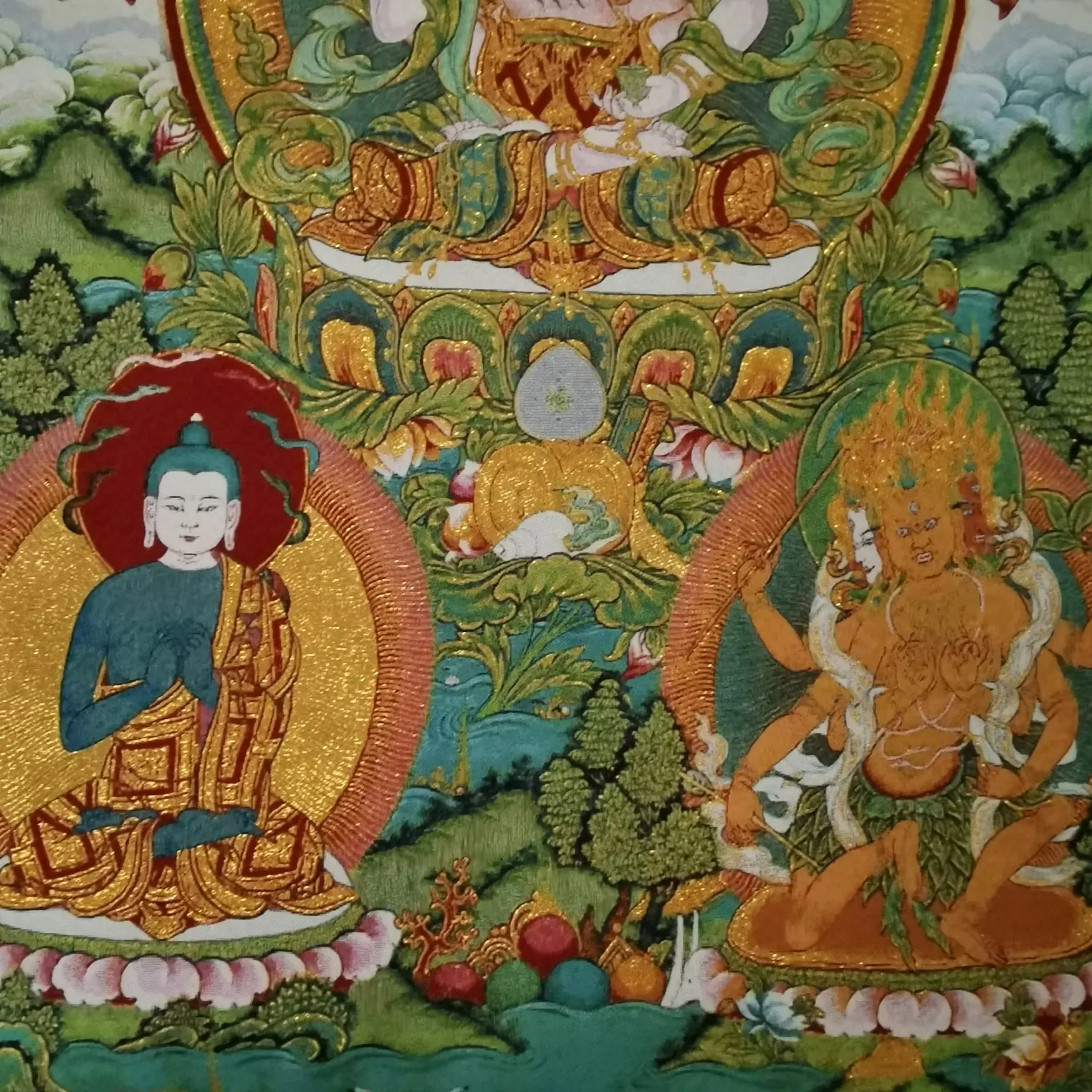 Details about   36" Tibet Tibetan Cloth Silk Vajrasattva Goddess Kwan-yin Guan Yi Tangka Thangka 