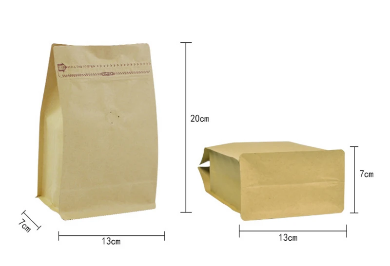 50 fábricas em papel kraft com válvula de café