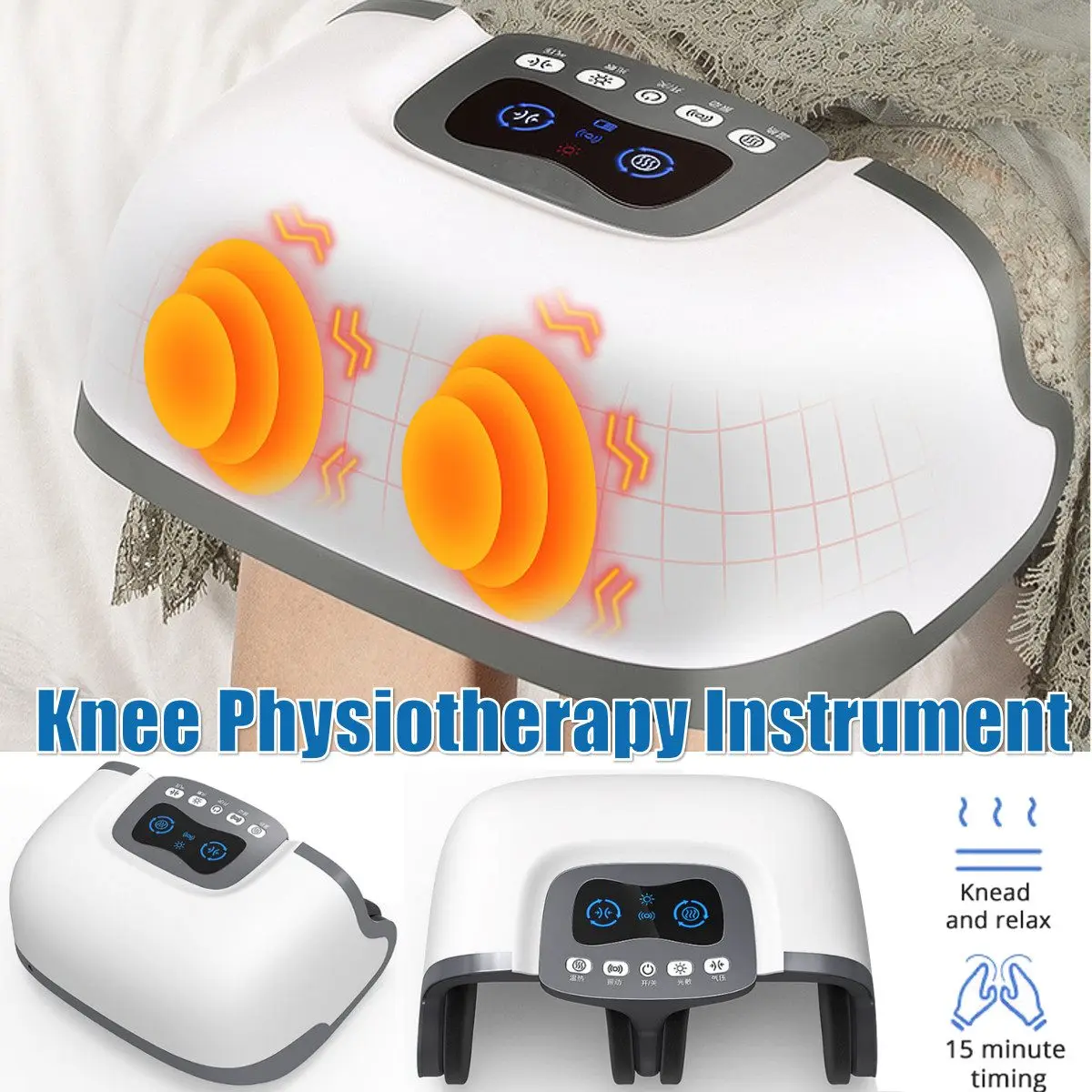 

4D Double Knee Massager Infrared Heating Massage High Frequency Vibration Magnetic Effect Knee Pain Relief Therapy Instrument