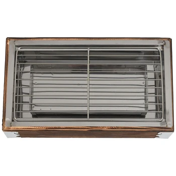 

Portable Wood Stainless Steel Bbq Grill Food Barbecue Cooking Tools Charcoal Barbecue Stove Camping Bbq Tools Kitchen Accessorie