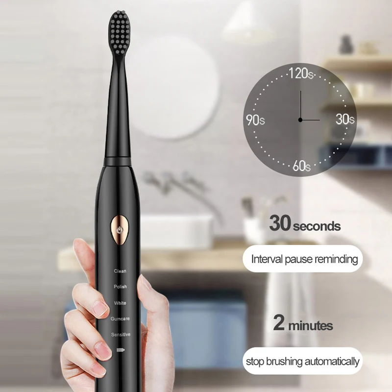 Sonic Toothbrush Adults Electric Toothbrush Rechargeable 4 8 Tooth Brush Heads Oral Nozzle For Toothbrush Dental Sound Sonic Toothbrush Adults Electric Toothbrush Rechargeable 4 8 Tooth Brush Heads Oral Nozzle For Toothbrush Dental Sound
