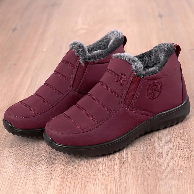 Winter Boots For Women Chunky Women Ankle Boots Keep Warm Casual Women's Shoes Non-Slip Retro Shoes Zapatos De Mujer