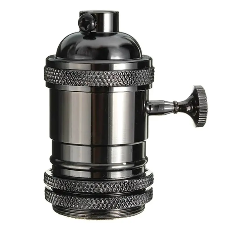 New Antique Vintage Metal Aluminum E27/26 Lamp Light Accessories Socket Bulb Base Holder
