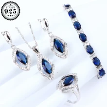 Женский свадебный ювелирный набор, аксессуары, 925 серебро, цирконий, свадебное ожерелье, набор, кольцо, серьги, браслет костюма, подвеска, ювелирное изделие