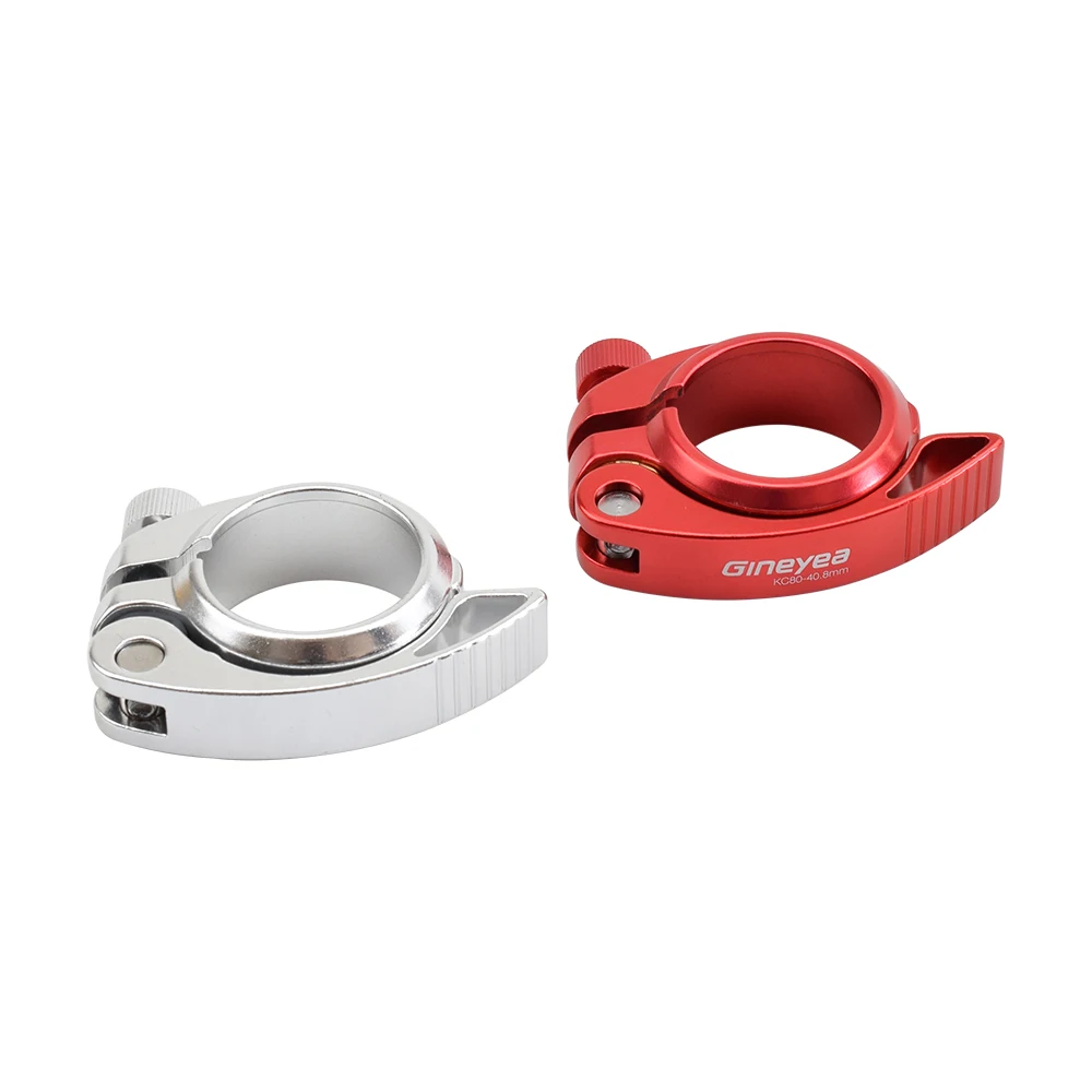 40.8mm Bike Seatpost Clamp Saddle Tube Quick Release Aluminum Alloy Folding Bicycle Seat Clamps QR for 33.9mm Seat Post bike seatpost clamp