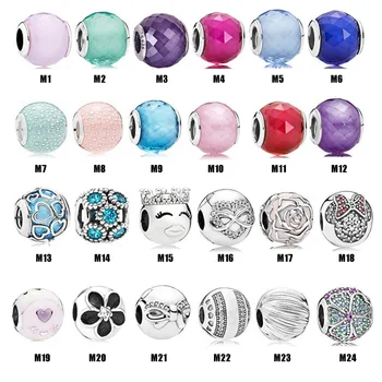 

2PZ/lot Not fade Charm jewelry DIY original charm murano beads 925 pendant for bracelet bangle making jewellery