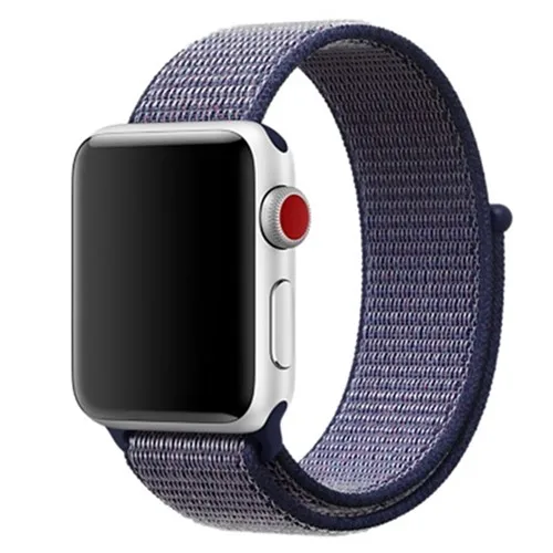 Нейлоновый ремешок для Apple Watch band 42 мм 38 мм iWatch 4 band 44 мм 40 мм Браслет спортивная петля ремешок для часов correa ремень дышащий - Цвет ремешка: deeple blue