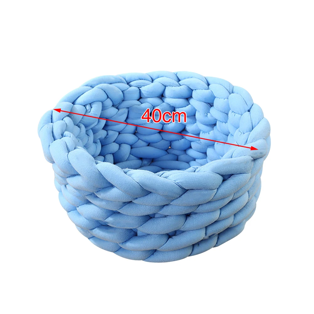 Soft Washable Nest Sleeping Cushion Pet Bed Puppy Knitting Pearl Cotton Large Small Dogs Cats Home Kennel