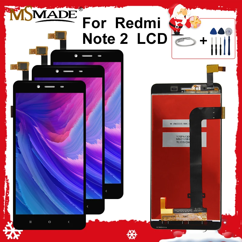 AAA качественный ЖК-дисплей для Xiaomi Redmi Note 2, ЖК-экран, сенсорный дигитайзер, запасные части для сборки для Redmi Note 2, ЖК-дисплей