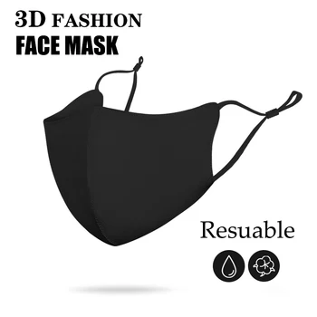 

Black Adjustable Mouth Mask Anti Dust Mask Unisex Activated Carbon Windproof Mask Washable Reusable Face Masks