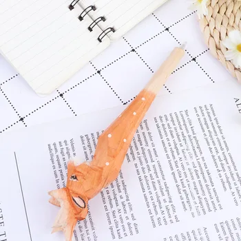

1pc Carving Wooden Pens Chic Gel Pens Ink Gel Pen for School Office Home