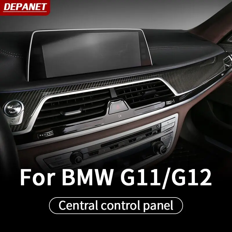 BMW用カーボンファイバートリム,ダッシュボードトリム,インテリアアクセサリー,g11,g12,7シリーズ,2017-2021 AliExpress