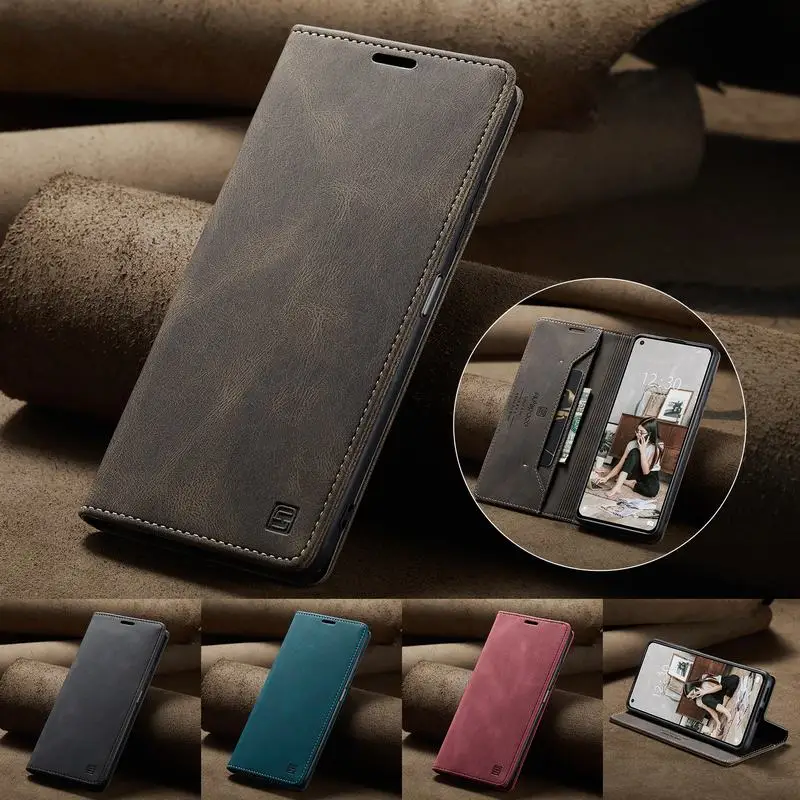 Магнитный флип-чехол для Samsung Galaxy S21 Ultra Etui S20 FE Funda кожаный чехол-бумажник S8 S9 S10 Plus