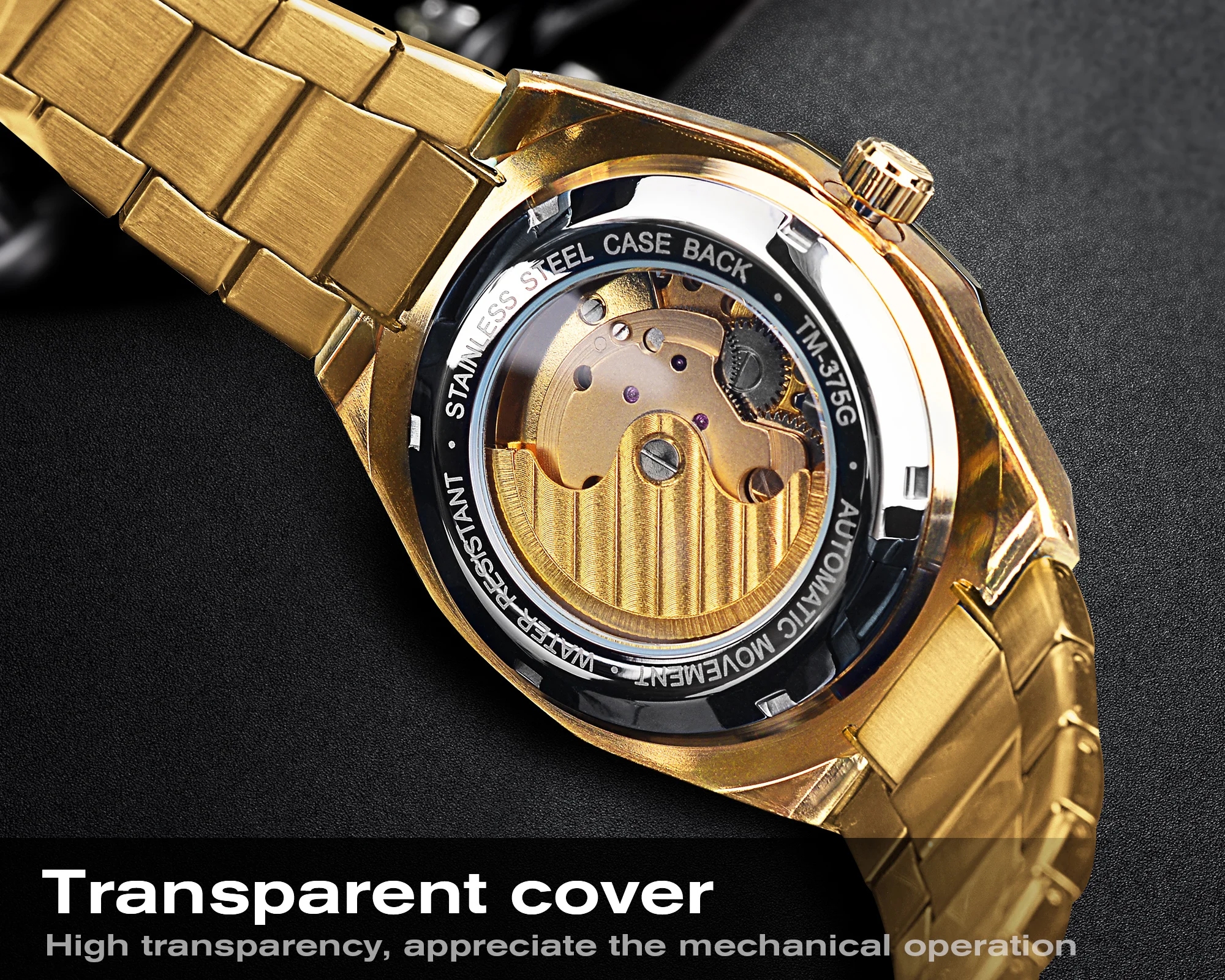 Forsining Golden Mechanical Watch Man Luxury Tourbillon Military Wristwatch Hollow New Men's Fashion Outdoor Watches Luminous_voghion.com