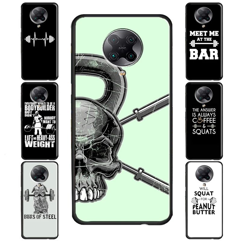 Bodybuilding Gym Fitness Cover Per Poco F3 X3 Gt F1 F2 M3 M4 X4 Nfc X3 Pro Custodia Per Xiaomi 12 10T 11T Pro Mi 11 Lite