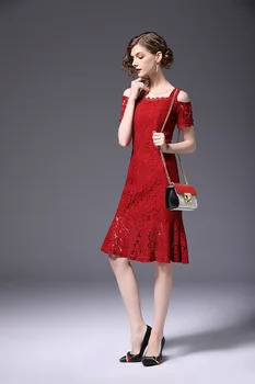 

2020 summer new large size foreign trade brand women's boutique a sexy lace dress