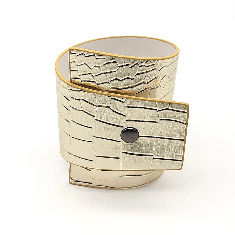 gold bracelet YD& YDBZ трещины Кожаные браслеты Для женщин Модные украшения Винтаж браслеты браслет в стиле панк из мягкой кожи Ювелирные изделия Cool - Окраска металла: gold bracelet