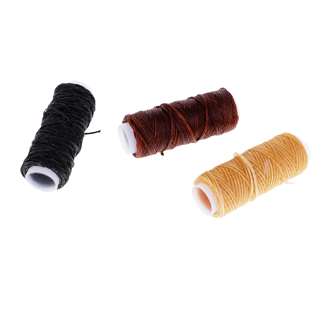 12 Pieces/Set Leather Waxed Thread Sewing Thread Needles Stitching Tools Kit for Diy Leather  Hole Punch Sewing Accessories