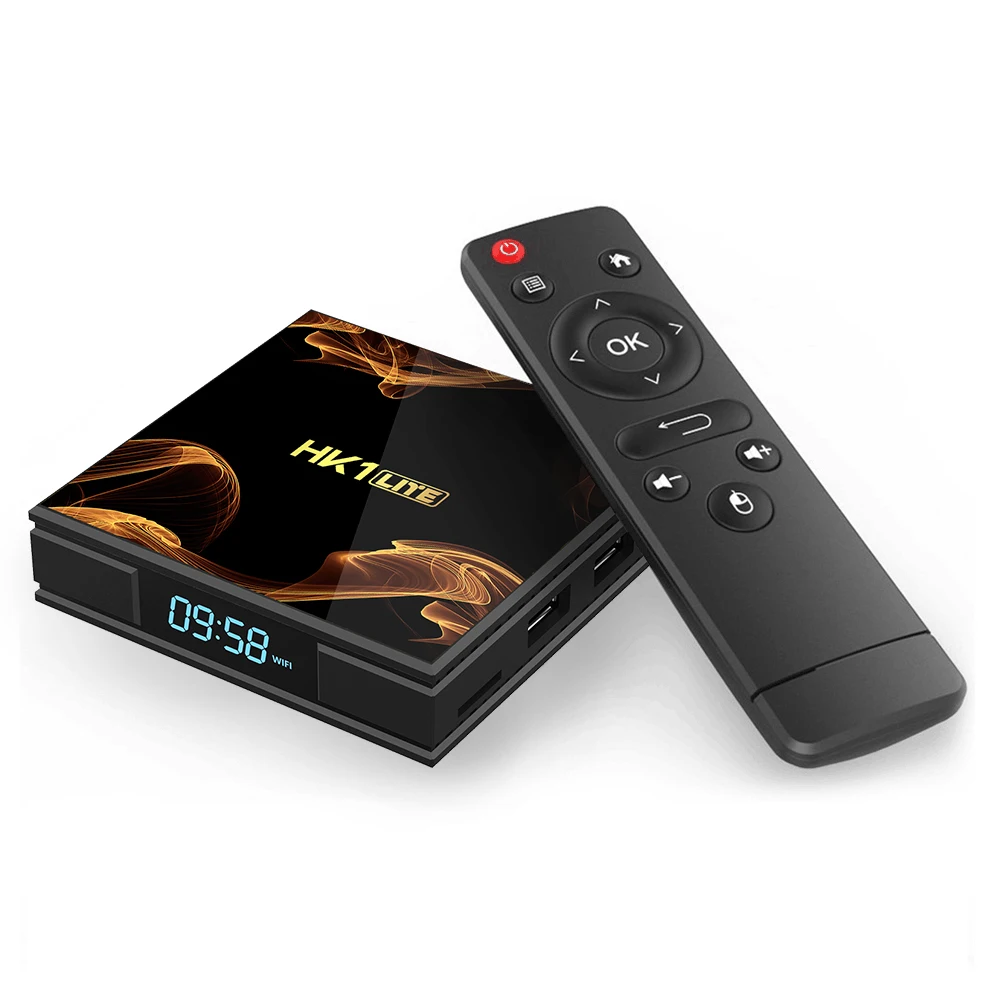 Предпродажа HK1 LITE Android Tv Box RK3228A 2GB DDR3 16GB 2,4G wifi RJ45 100M телеприставка HDMI2.0 USB 2,0 4K H.265 Отт коробка HK1 LITE