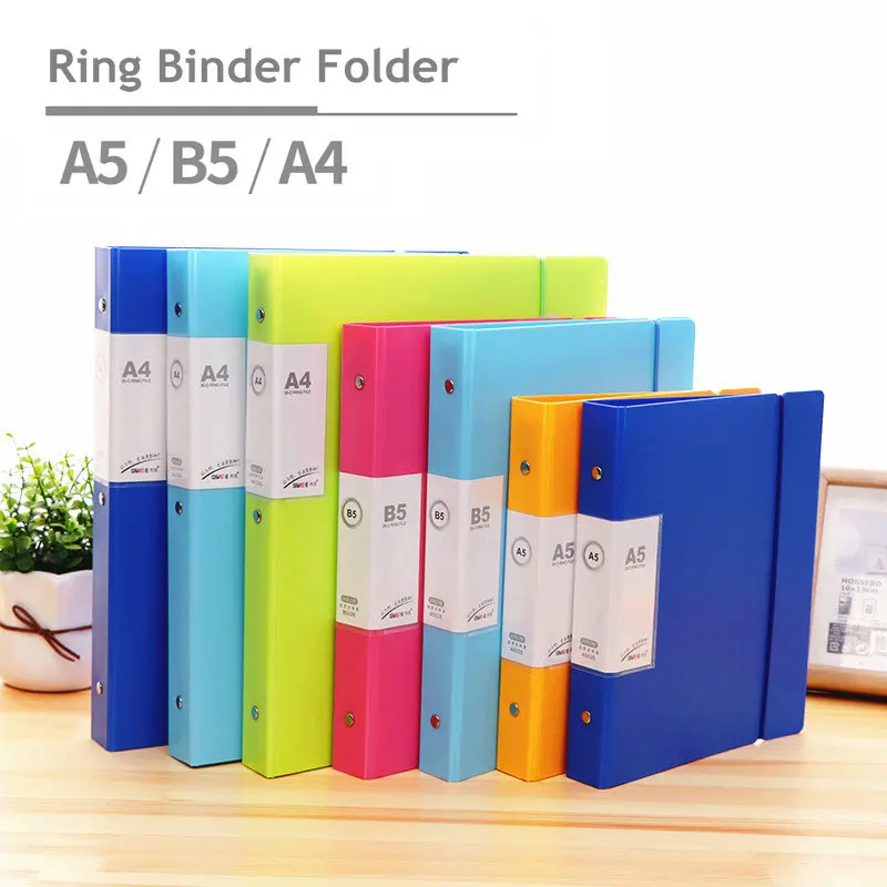 Ring Binder A4 File Organizer Transparent PVC Bag A5 Folder Document For Documents With | Канцтовары для офиса и дома