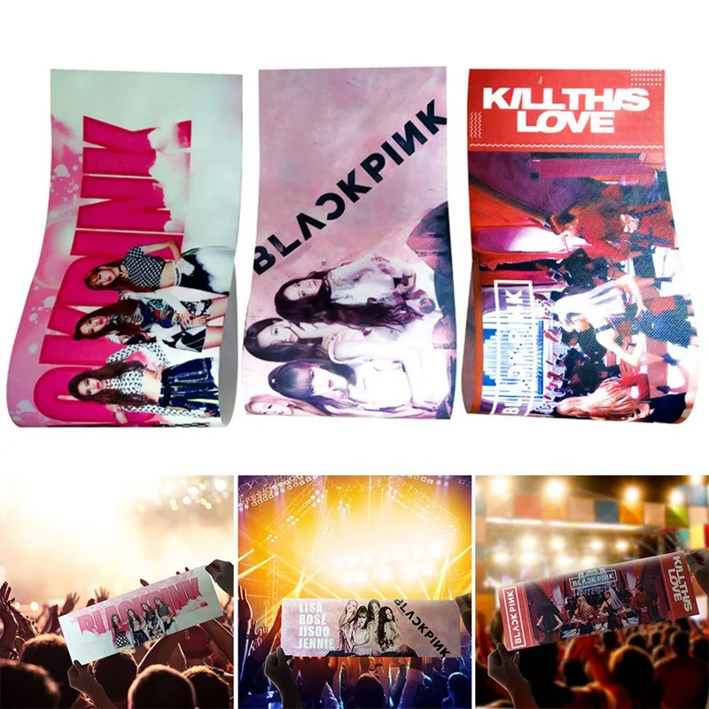 Черный Розовый красочный баннер аэропорт поклонников концерта поддержки ручной баннер плакат вентилятор Подарочная коллекция