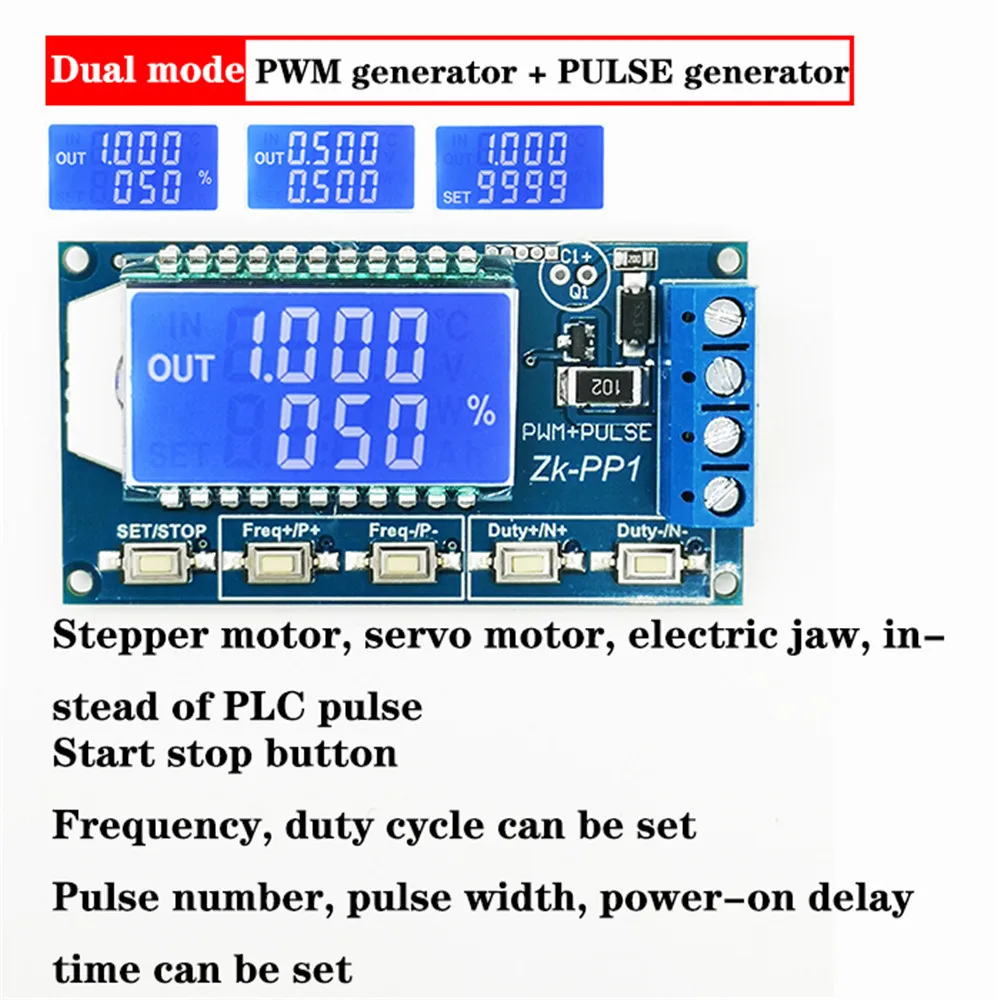 3.3V-30V 1Ch 1Hz-150KHz Dual Mode Signal Generator Square Wave LCD PWM ...