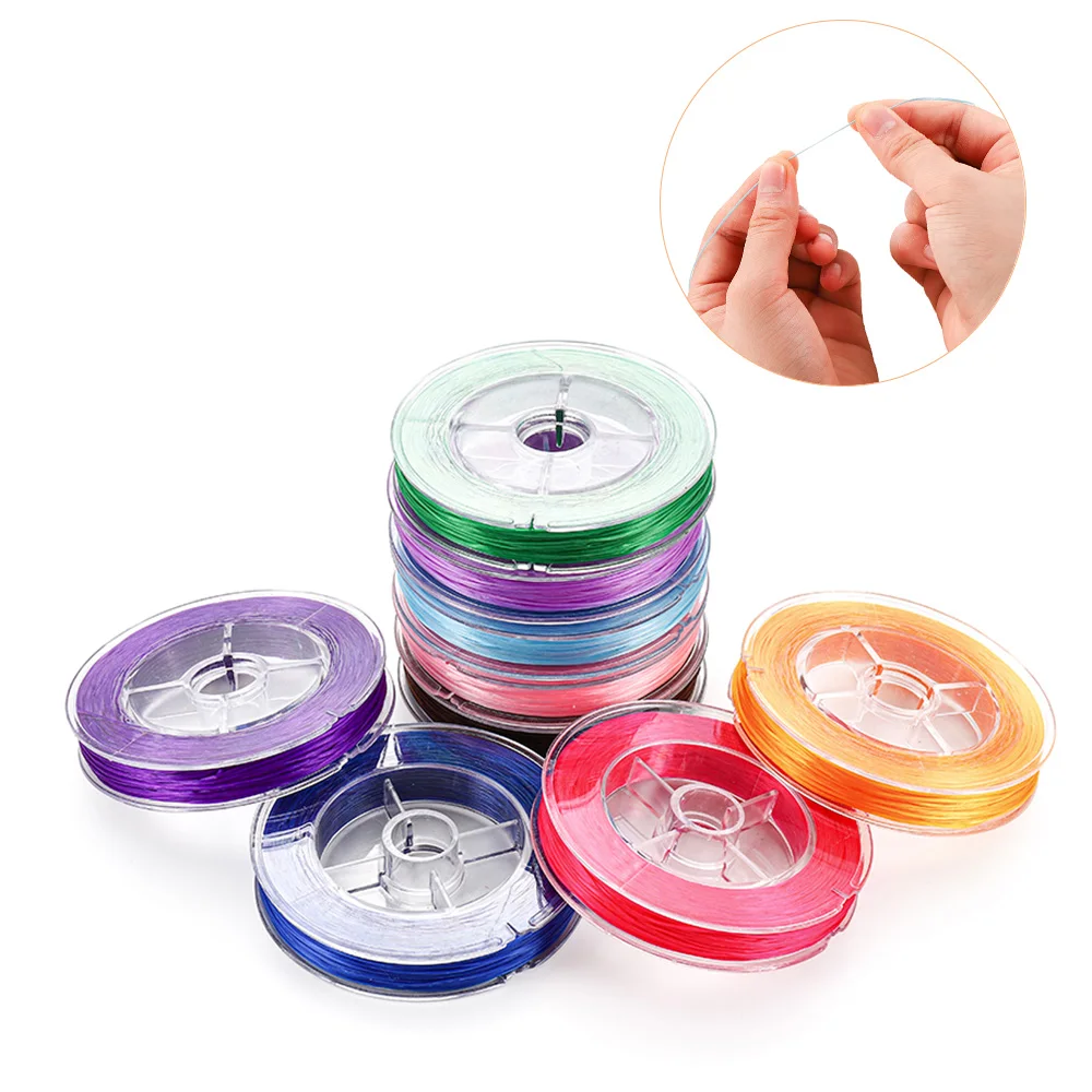 

50m/Roll Elastic Colorful Crystal Beading Cord Stretch Thread String For DIY Necklace Bracelets Jewelry Making Findings Supplies
