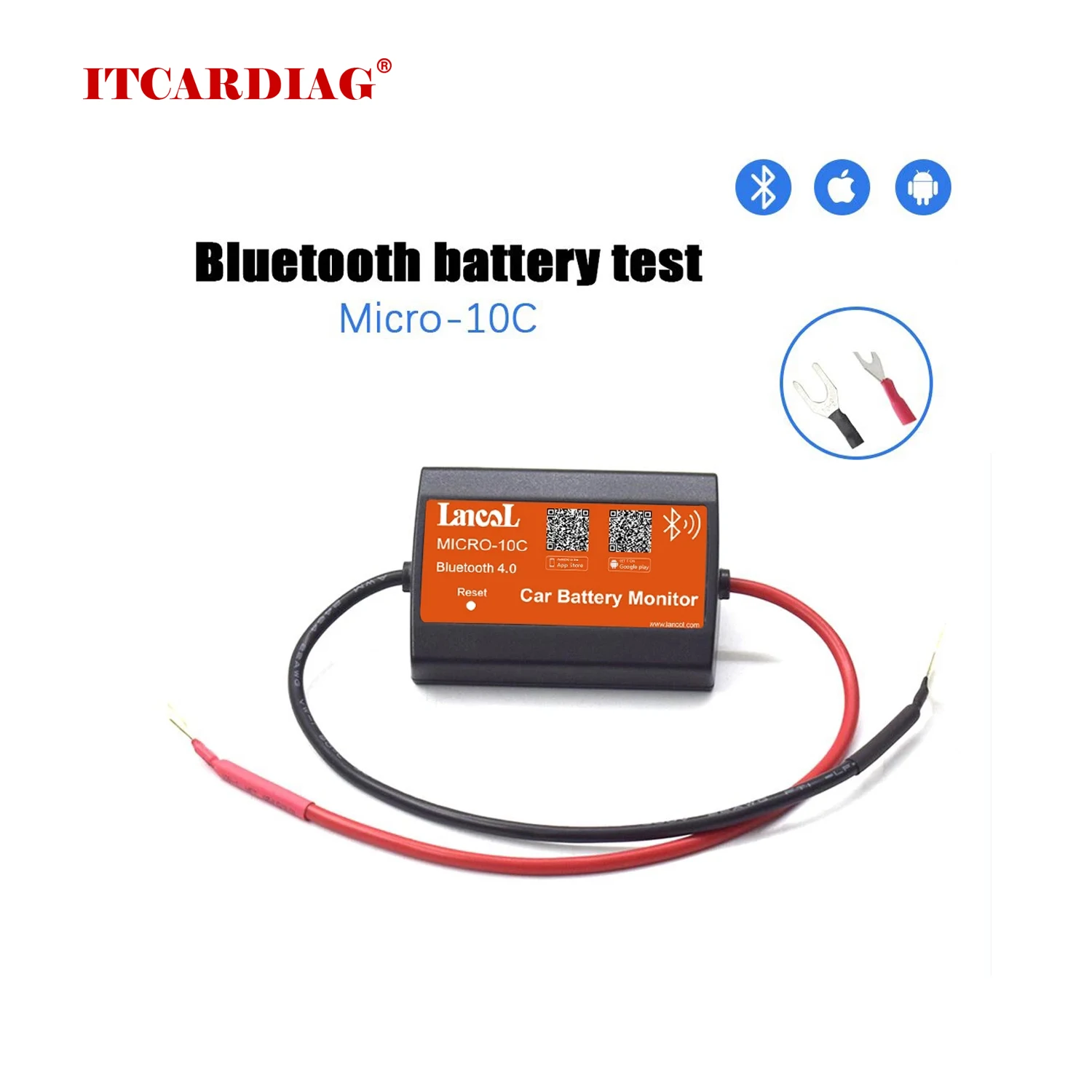 Battery Monitor Bluetooth MICRO-10 Bluetooth 4.0 12V Car Battery Tester Car Voltmetery Monitoring Tester For Cars Motorcycle