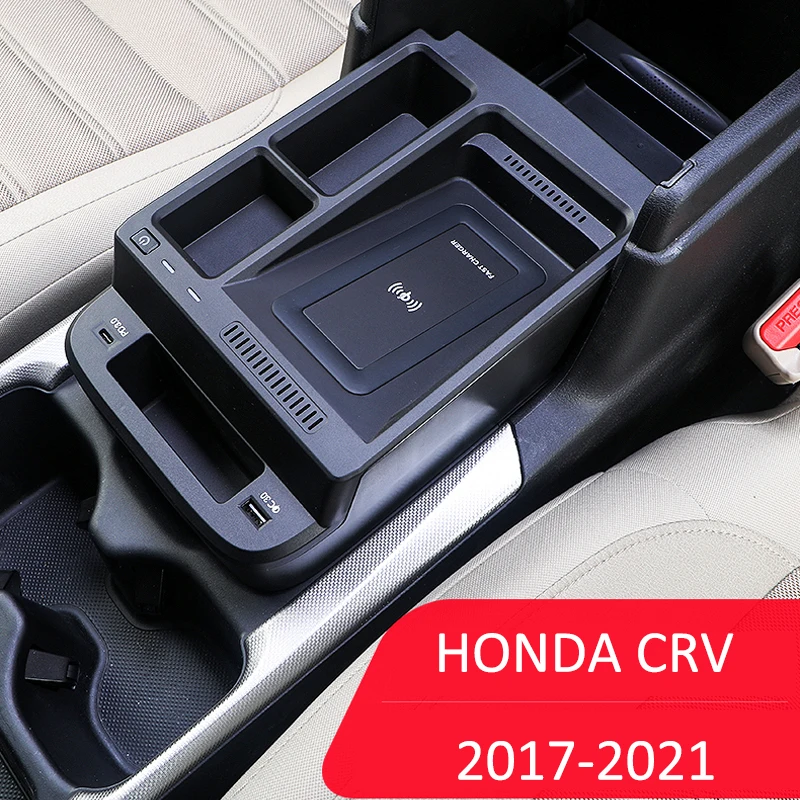 Автомобильный Беспроводной Зарядное устройство для Хонда сrv 2017 2018 2019 2020 2021 15 Вт