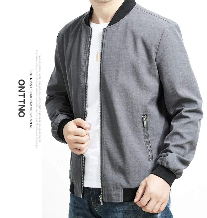 Big Size Casual Jacket Men Spring Autumn Coat Men Baseball Collar Fat Increase Thin Mens Jackets and Coats Windbreaker HH50JK26