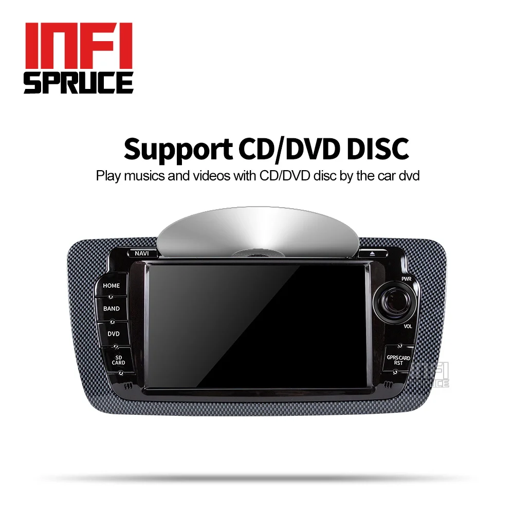 Infispruce 7 inch Android 9.0 car dvd for Seat Ibiza 2009 2010 2011 2012 2013 car radio navigation